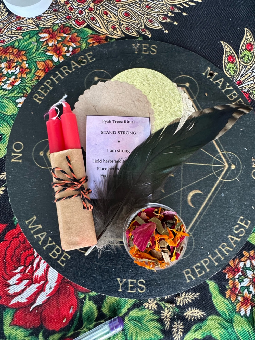 Stand Strong Ritual Kit | Confidence & Strength Spell | Intention Candle + Herb